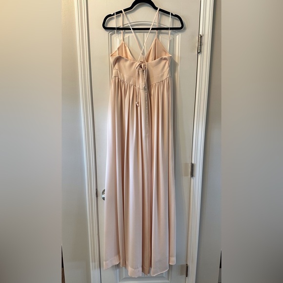 J. Crew Long Drapey Spaghetti Strap Pleated Maxi Dress Size 8 - Picture 4 of 14